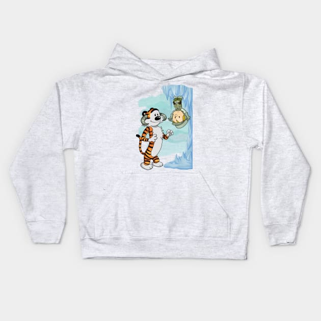 Snow-Monster Attack Kids Hoodie by masciajames